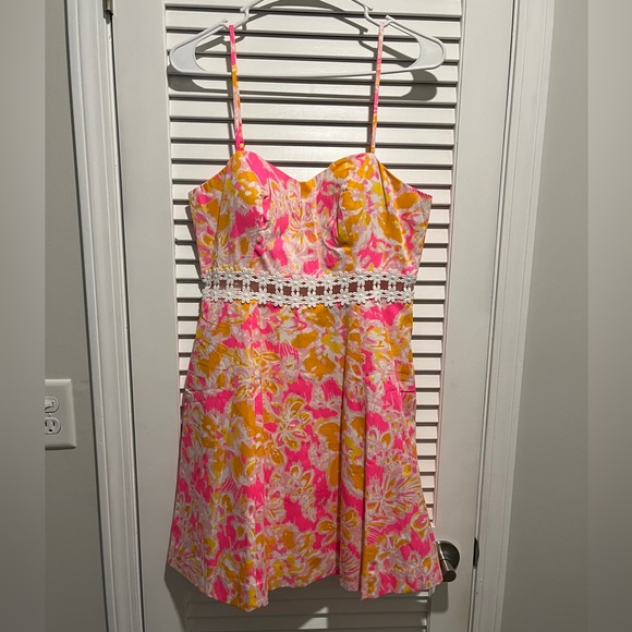 Lilly Pulitzer LENORE Dress Style #23499 Size 8 in Kir Royal Pink Ooh La La - Picture 6 of 6